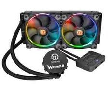 LCS Thermaltake Water 3.0 Riing RGB 240 , TDP280W , All-In-One Liquid Cooling System, Riing RGB 120*2
