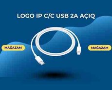 Kabel Logo Ip C, C usb 2a açıq