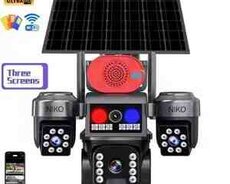 4G tam simsiz solar PTZ 360 4 kamera 8MP, 4K+64GB