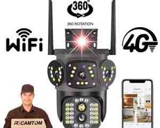 4G Tam simsiz PTZ360 2 kamera 12MP, 4K+64GB