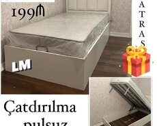 Tək neferlik bazalı çarpayılar