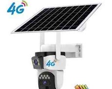 4G Sim kartlı Solar 360 FHD kamera 8MP, 4K+64GB