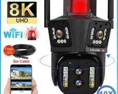 Wi-Fi PTZ Kamera 360FHD 12MP, 4K+64GB