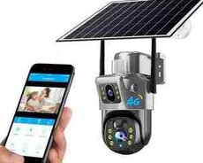 4G sim kartlı solar 360 FHD kamera 8MP, 4K+64GB