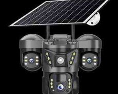 4G sim kartlı solar 360 FHD kamera 12MP, 4K+64GB