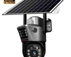 4G Sim kartlı Solar 360 FHD kamera 12MP, 4K+64GB