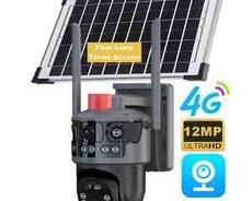 4G Sim kartlı Solar 360 FHD kamera 12MP, 4K+64GB