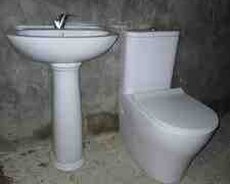 Unitaz və əlüzyuyan dəsti