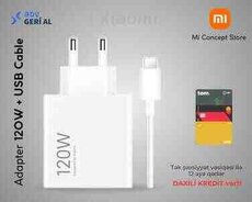 Orjinal Xiaomi Adapteri 120W Charger + USB Cable