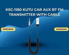 KSC-1180 KUTU car AUX BT FM transmitter with cable
