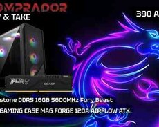 BUNDLE MSI Case MAG FORGE 120A AIRFLOW ATX + Kingstone DDR5 16GB 5600MHz Fury Beast