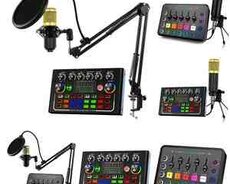 Tik-Tok canlı yayım səs kartı + mikrofon