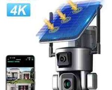 4G Sim kartlı Solar 360 FHD kamera 12MP, 4K+64GB