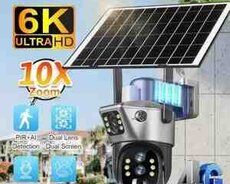 4G Sim kartlı Solar 360 FHD kamera 12MP, 4K+64GB