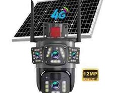 4G Sim kartlı Solar 360 FHD kamera 12MP, 4K+64GB