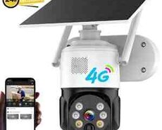 4G Sim kartlı Solar 360 FHD kamera 12MP, 4K+64GB