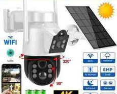 4G Sim kartlı Solar 360 FHD kamera 12MP, 4K+64GB