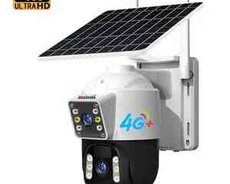4G sim kartlı solar 360 FHD kamera 8MP, 4K+64GB