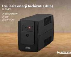 UPS 2E ED850 850VA, 480W LED 2XSCHUKO ,  2E-ED850