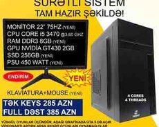 Oyun kompüteri Legion Core i5 3470 GT430 2GB 256GB SSD