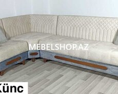 Sade kiçik ölçülü künc divan