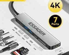 Essager USB-C HUB USB Type-C to HDMI-compatible Dock Station USB 3.0 Adapter Splitter