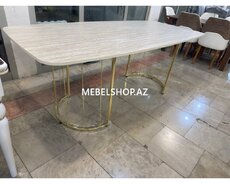 Dəmir ayaqlı qızılı ayaqlı laminat masa