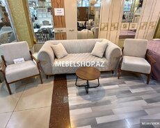 divan kreslo desti krem mebel