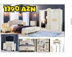 Kratos krem kupe yataq dəsti