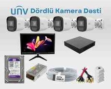 UNV dördlü səsli kamera dəsti