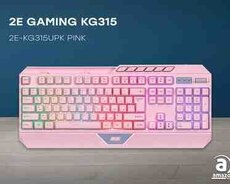 Gaming keyboard 2E KG315 2E-KG315UPK Pink