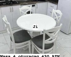 Kuxna üçün stol stul desti