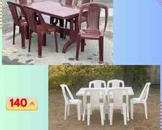 Plastik masa və oturacaqlar
