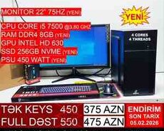 Masaüstü kompüter Legion DDR4 Core i5 7500 256GB NVME