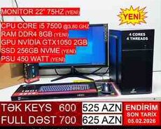 Masaüstü kompüter Legion Gaming DDR4 Core i5 7500 GTX1050 2GB