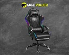 Oyunçu kreslosu JIASHIDE Qara,Mavi,Qırmızı,Çəhrayı (LED işıqlandırma, səs sistemi)