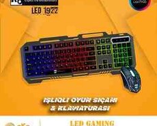 İşıqlı klaviatura və siçan R8 LED 1922