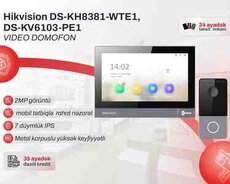 Tam Video Domofon Dəsti (2 il zəmanət) Hikvision DS-KV6103-PE1 + DS-KH8381-WTE1