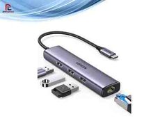 UGREEN 60600 USB C TO 3 Port USB3.0 Hub+RJ45 (1000M) Ethernet Adapter CM475