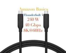 Amazon Basics Thunderbolt 4 Kabel (240W, 40Gbps, 8K)