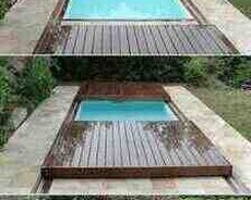 Hovuz üstü sürgülü sistemin hazırlanması və quraşdırılması