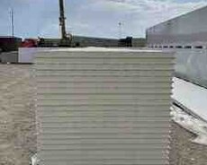 Divar üçün 40, 50, 100 mm qalınlıqlı sendvic panel
