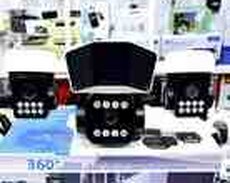 4G sim kartlı ptz 3 kamera 360 8mp, 4K 64GB