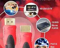 3 Meter HDMI (Male) to HDMI (Male) Cable with 1080p 4K Shielded High Definition Cable Full HD