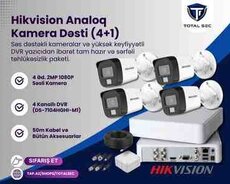 Hikvision səsli analoq kamera dəsti