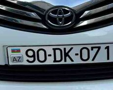 Avtomobil qeydiyyat nişanı - 90-DK-071