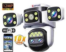 4G sim kartlı ptz 4 kamera 360 8mp, 4K+64GB