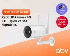 EZVIZ ECS-H5 4G 3MP Xarici IP kamera 4G LTE işıqlı və səs siqnalı ilə