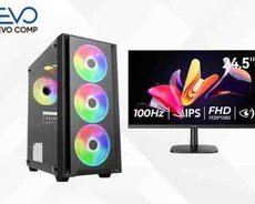 Evo Gaming PC Starter Kit Core i5-10400F, GTX 1650 4GB, SSD 500GB, RAM 16GB, 24