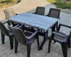 Plastik masa və oturacaqlar